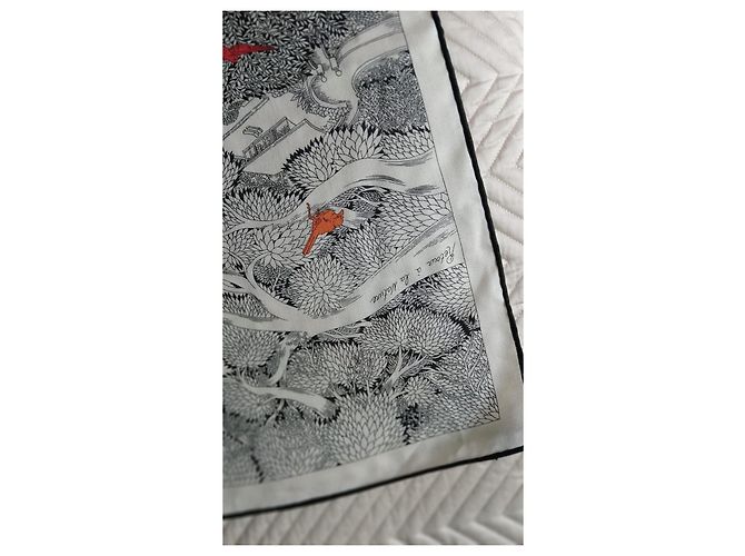 Hermès Kaschmir-Seiden-Schal Schwarz - Ansicht 5