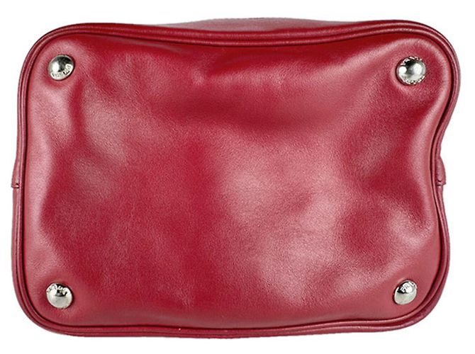 Borsa a tracolla in pelle rossa Prada Rosso - vista 4