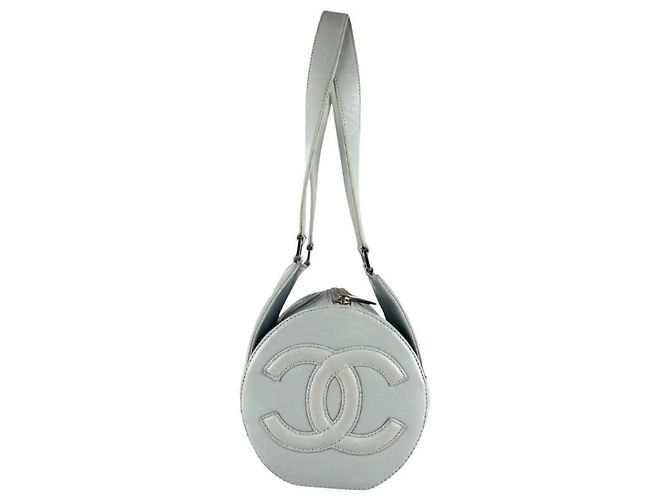 Borsa a tracolla in pelle azzurro Chanel Blu chiaro - vista 2