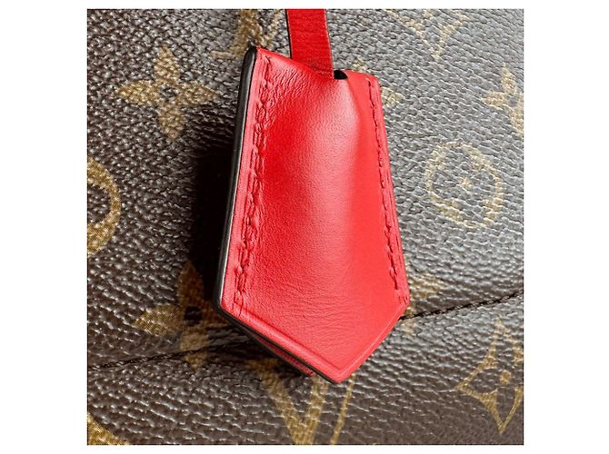 Borsa Tote Louis Vuitton Monogram Flower Marrone Rosso Monogramma - vista 12
