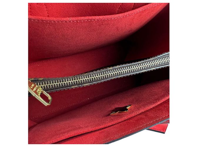 Borsa Tote Louis Vuitton Monogram Flower Marrone Rosso Monogramma - vista 5