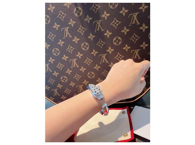 Bracciale Cartier Panther Testa di Leopardo Oro Bianco e Diamanti Argento - vista 7