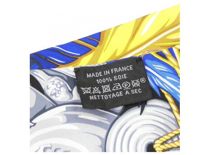 Silk In Hermès Foulard Twilly Hermes DANSE PACIFIQUE Blu - vista 3