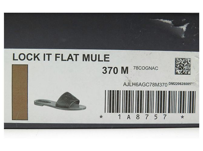 NUOVE SANDALI MULE PIATTE LOUIS VUITTON LOCK IT 37 LOGO LV Cammello - vista 12