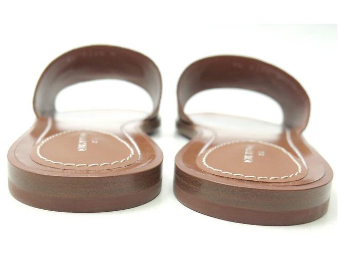 NUOVE SANDALI MULE PIATTE LOUIS VUITTON LOCK IT 37 LOGO LV Cammello - vista 5