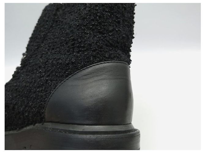 BOTAS CHANEL RANGERS LACE-UP G36424 40 COMBAT BOOTS EN TWEED - vista 16