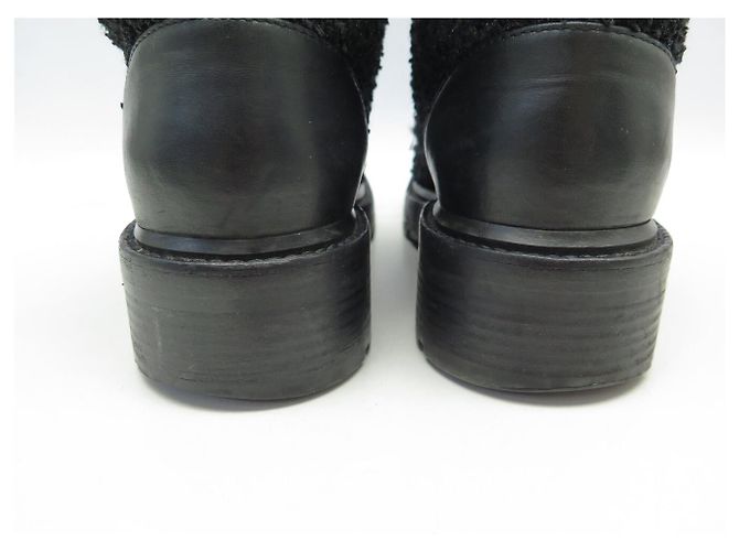 BOTAS CHANEL RANGERS LACE-UP G36424 40 COMBAT BOOTS EN TWEED - vista 5