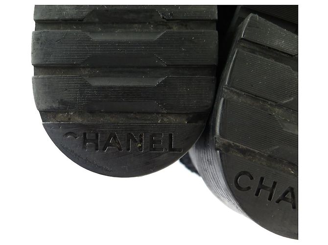 BOTAS CHANEL RANGERS LACE-UP G36424 40 COMBAT BOOTS EN TWEED - vista 8
