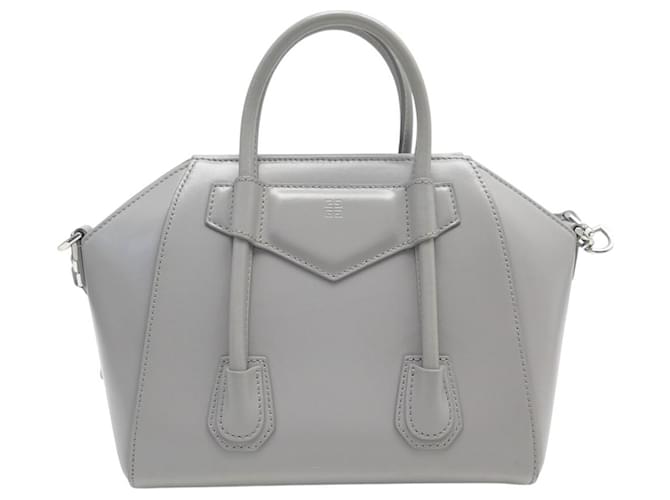 BORSA A SPALLA GIVENCHY ANTIGONA LOCK MINI IN PELLE GRIGIA Grigio - vista 2