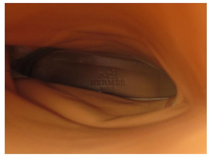 Hermès BOTAS DE EQUITACIÓN HERMES BARDIGIANO JUMPING 37 LIENZO Y CUERO - vista 11