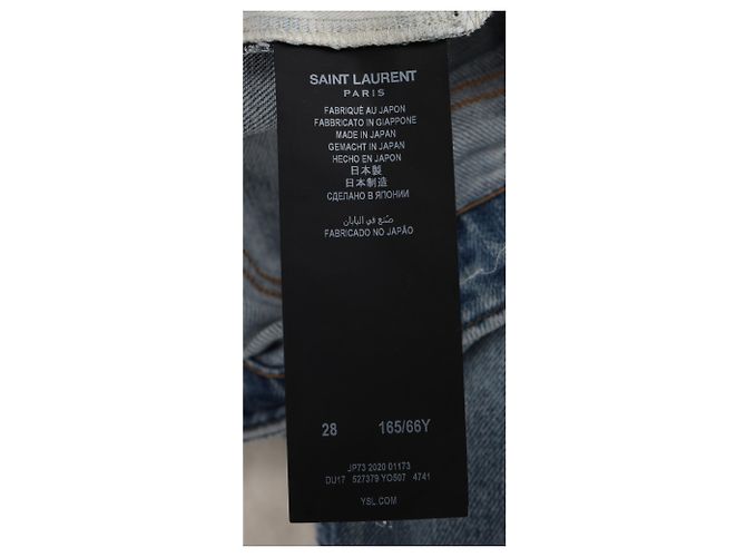 Jeans Slim Saint Laurent en denim azul claro - vista 12
