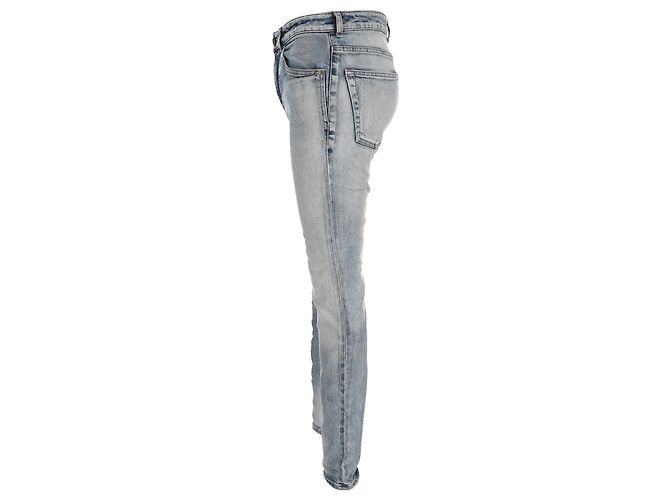 Jeans Slim Saint Laurent en denim azul claro - vista 2