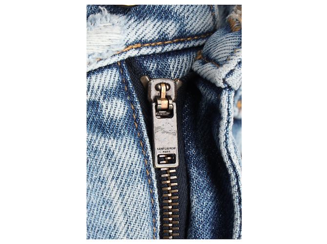 Jeans Slim Saint Laurent en denim azul claro - vista 20