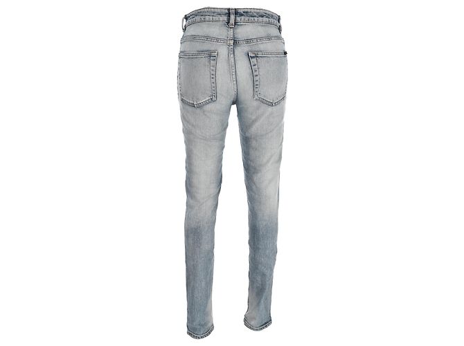 Jeans Slim Saint Laurent en denim azul claro - vista 3