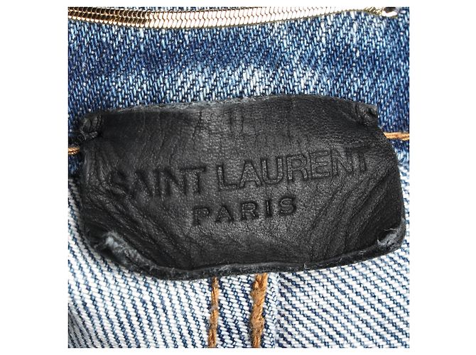 Jeans Slim Saint Laurent en denim azul claro - vista 4