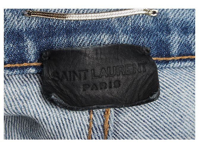 Jeans Slim Saint Laurent en denim azul claro - vista 6