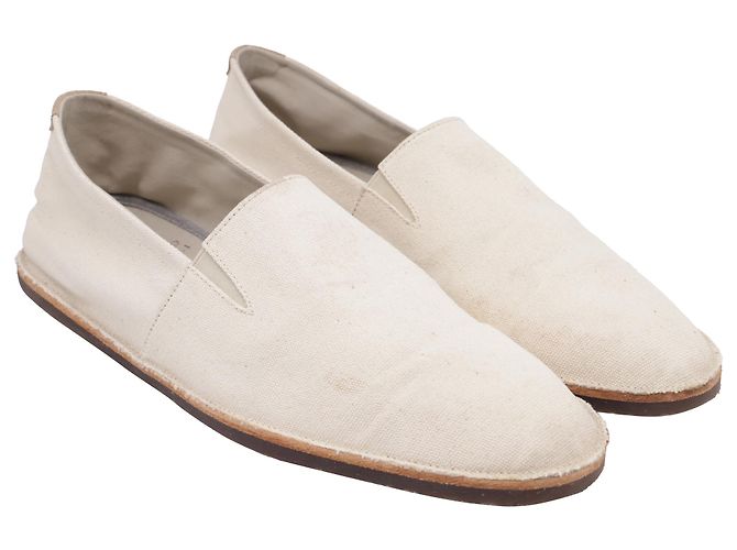 Espadrilles slip-on Brunello Cucinelli in tela bianca - vista 3