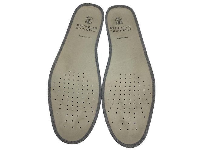 Espadrilles slip-on Brunello Cucinelli in tela bianca - vista 9