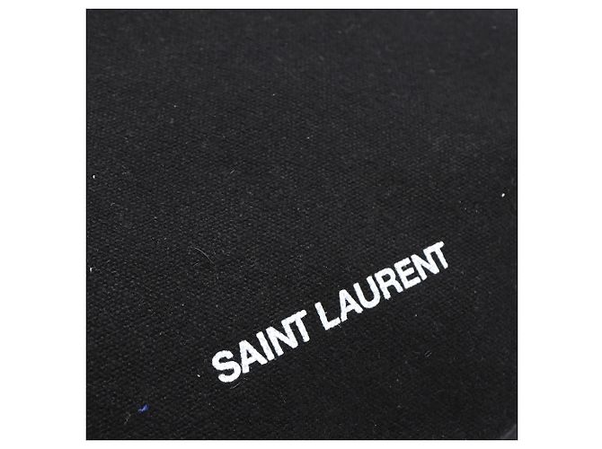 Borsa Tote Everything Now in cotone nero Saint Laurent - vista 10