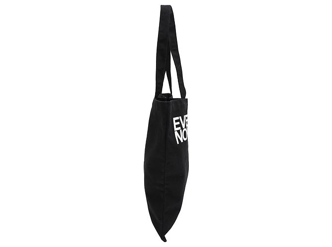 Borsa Tote Everything Now in cotone nero Saint Laurent - vista 2