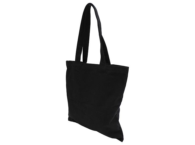 Borsa Tote Everything Now in cotone nero Saint Laurent - vista 3