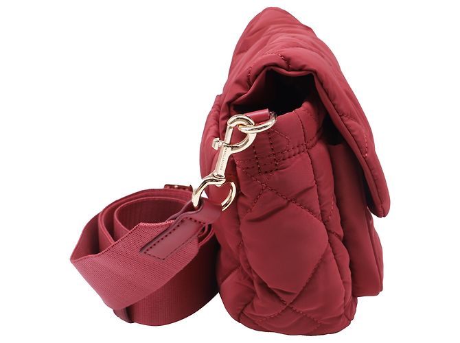 Borsa a tracolla Marc Jacobs Quilted Utility in nylon rosso Bordò - vista 3