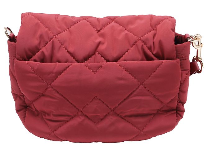 Borsa a tracolla Marc Jacobs Quilted Utility in nylon rosso Bordò - vista 4