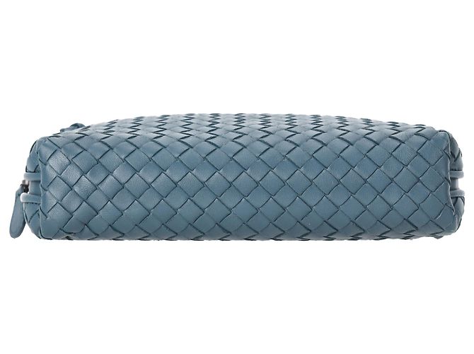 Borsa a tracolla Bottega Veneta Intrecciato Nodini in pelle blu Blu chiaro - vista 5