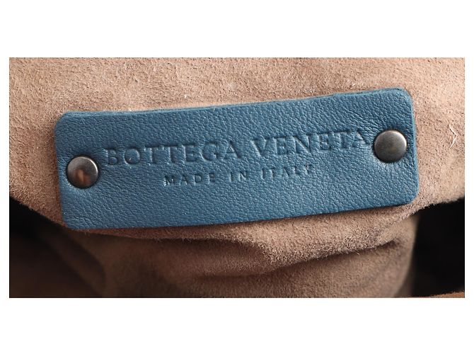 Borsa a tracolla Bottega Veneta Intrecciato Nodini in pelle blu Blu chiaro - vista 8