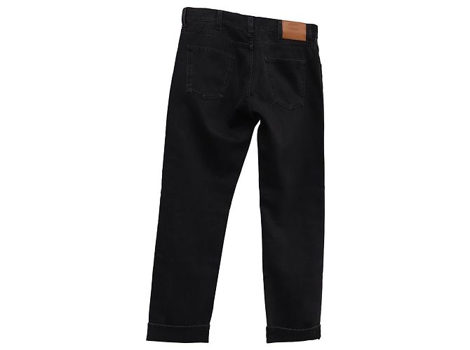 Jeans Regular-Fit Gucci Web in cotone nero - vista 2
