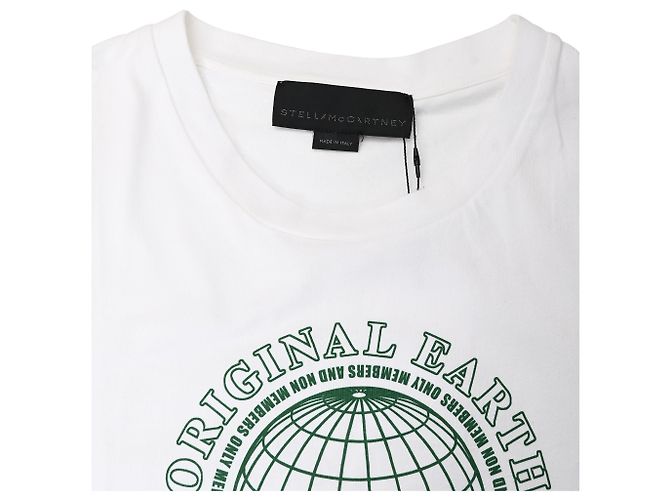 Stella Mc Cartney Camiseta Original Earth em algodão branco Stella Mccartney - vista 10
