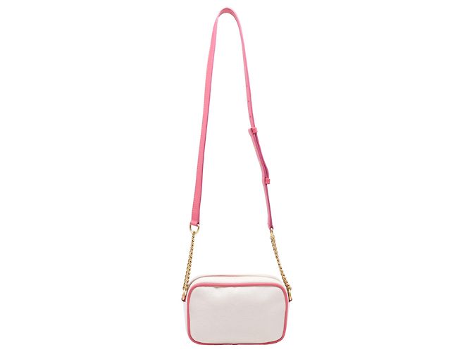 Borsa a tracolla Balmain B-Army 18 in tela rosa e pelle - vista 4