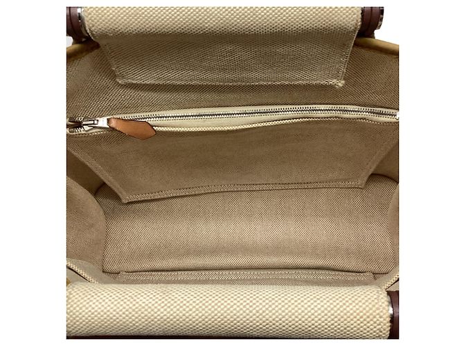 Tote Hermès Toile Officier Cabag 32 in tela beige - vista 10