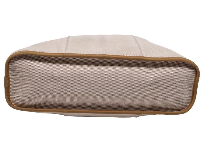 Tote Hermès Toile Officier Cabag 32 in tela beige - vista 6