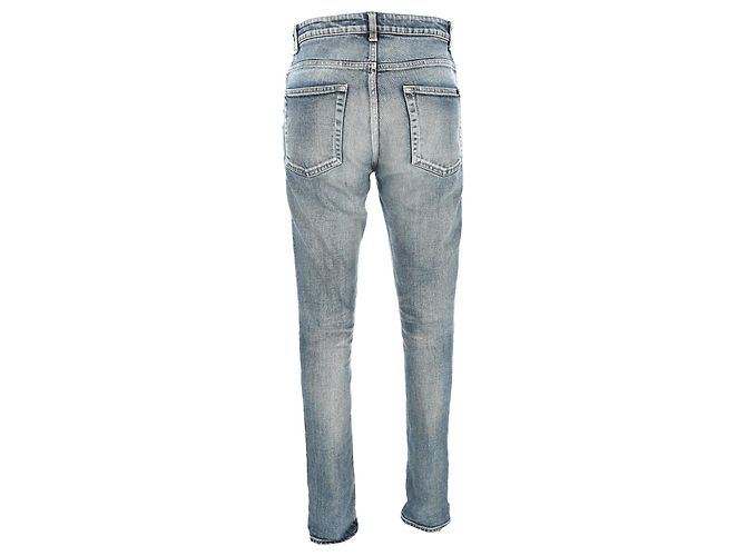Saint Laurent Slim Jeans in Hellblauem Denim - Ansicht 3