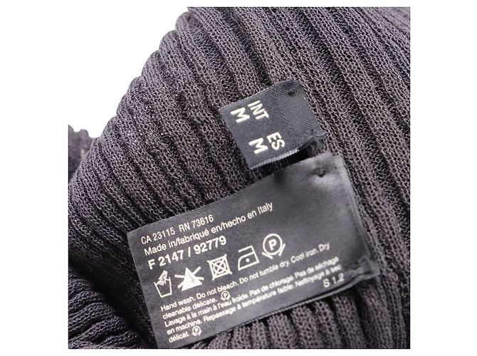 Hugo Boss Boss geripptes Kurzarm-Oberteil aus schwarzer Viskose - Ansicht 6