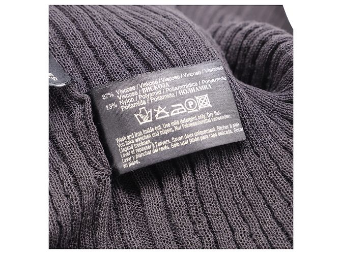 Hugo Boss Boss geripptes Kurzarm-Oberteil aus schwarzer Viskose - Ansicht 7