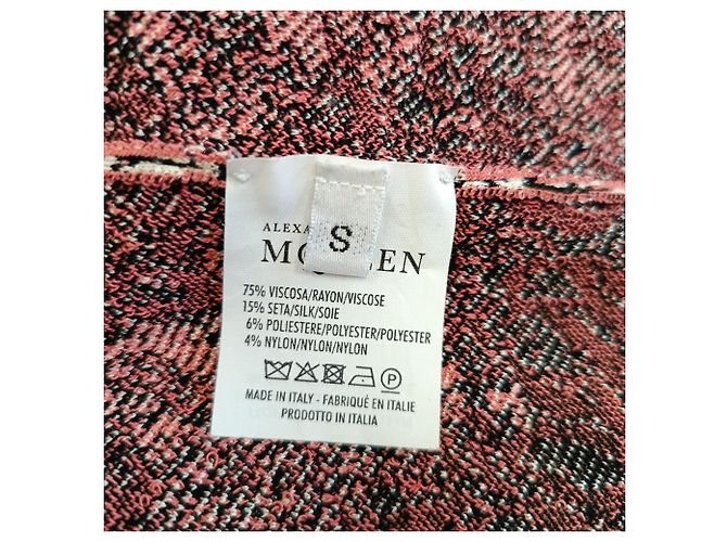 Vestido midi estampado Alexander McQueen en viscosa naranja - vista 5