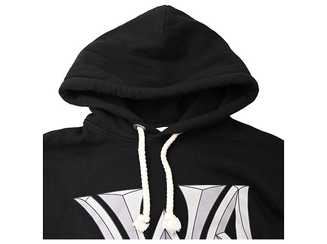 Jw Anderson Hoodie mit Gothic-Logo-Print aus schwarzer Baumwolle - Ansicht 12