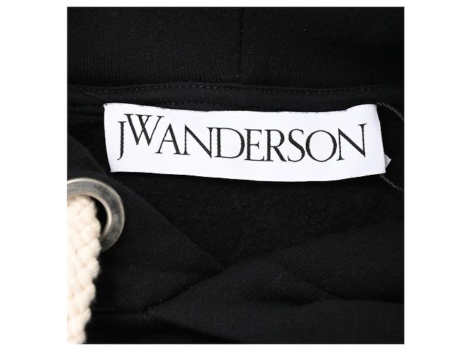 Jw Anderson Hoodie mit Gothic-Logo-Print aus schwarzer Baumwolle - Ansicht 4