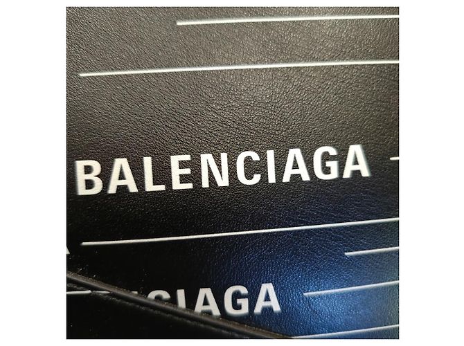 Borsa Ville Small Logo in pelle nera Balenciaga Nero - vista 12