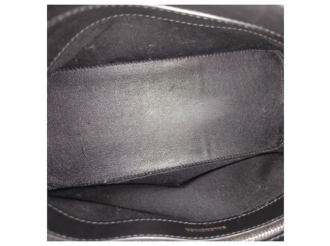 Borsa Ville Small Logo in pelle nera Balenciaga Nero - vista 6
