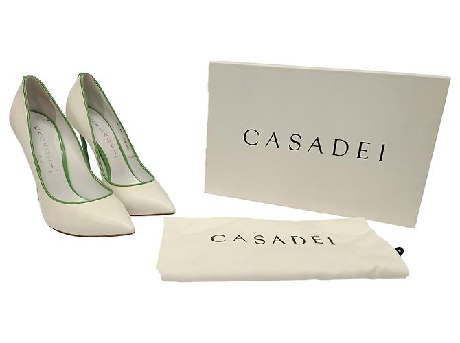 Décolleté Casadei Blade Heel in pelle di vitello bianca Bianco Crudo - vista 12