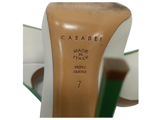 Décolleté Casadei Blade Heel in pelle di vitello bianca Bianco Crudo - vista 16