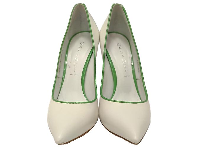 Décolleté Casadei Blade Heel in pelle di vitello bianca Bianco Crudo - vista 2