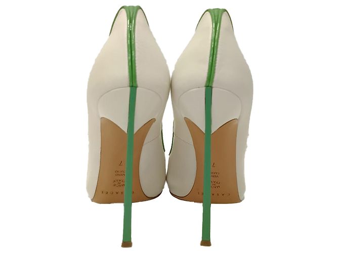 Décolleté Casadei Blade Heel in pelle di vitello bianca Bianco Crudo - vista 3