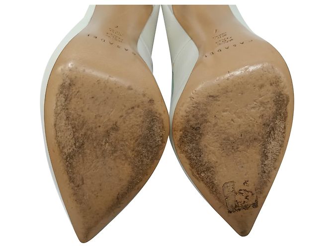 Décolleté Casadei Blade Heel in pelle di vitello bianca Bianco Crudo - vista 8
