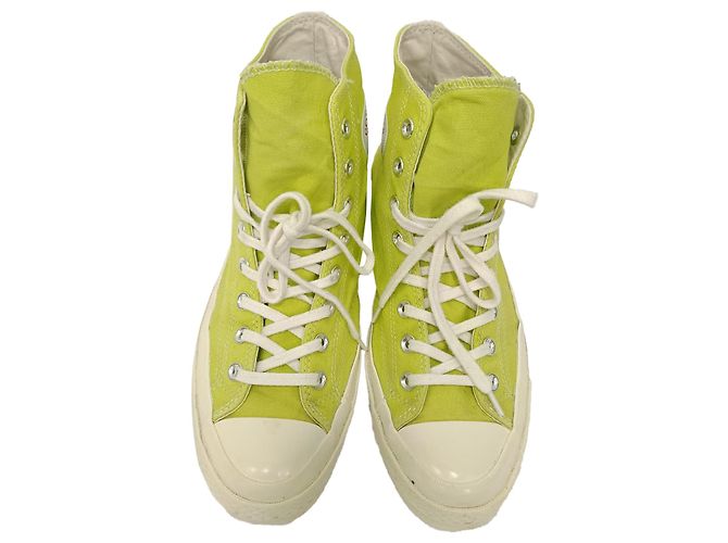 Comme Des Garcons Sneakers alte Comme des Garçons Play x Converse Chuck 70 in tela verde - vista 5