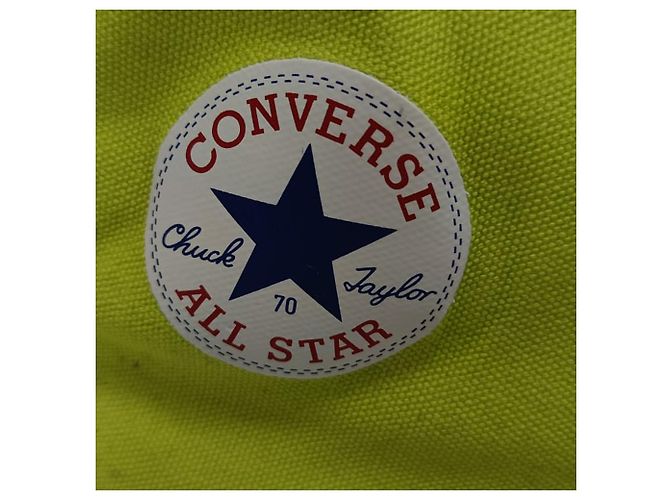 Comme Des Garcons Sneakers alte Comme des Garçons Play x Converse Chuck 70 in tela verde - vista 9