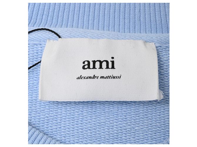 Ami De Cœur Sweatshirt aus blauer Baumwolle Ami Paris - Ansicht 4